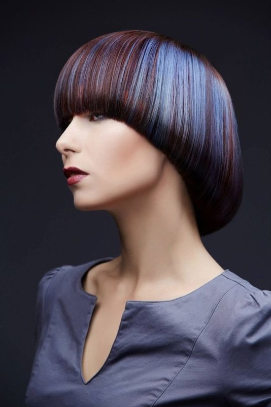 Girl with a classic haircut