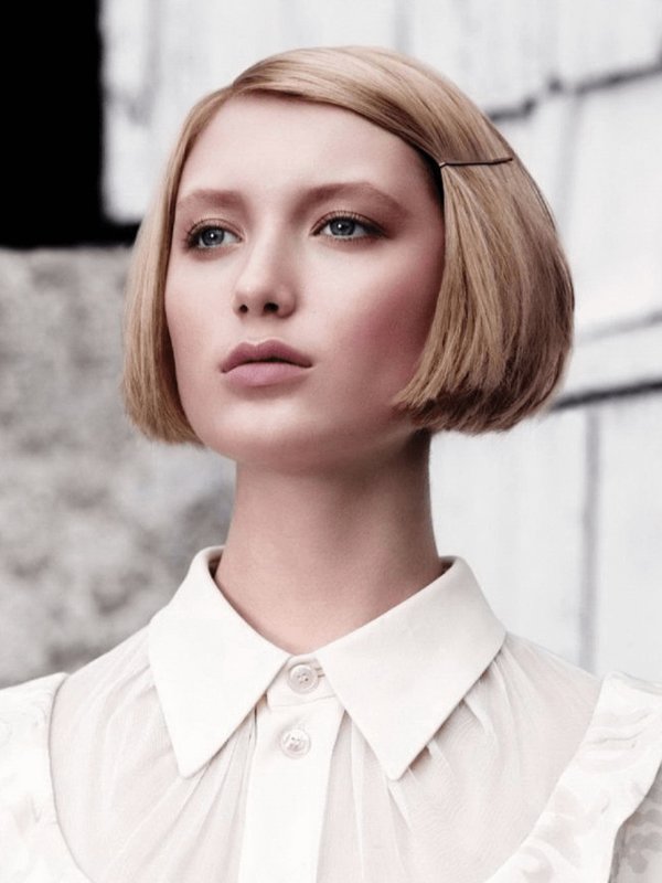 Girl with a straight square