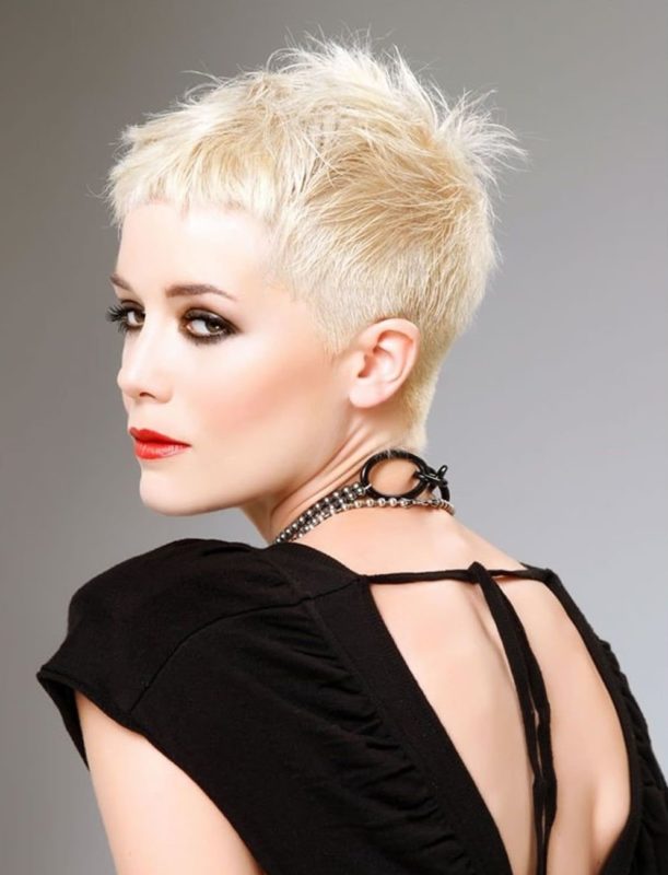Blond pixie girl with blond hair