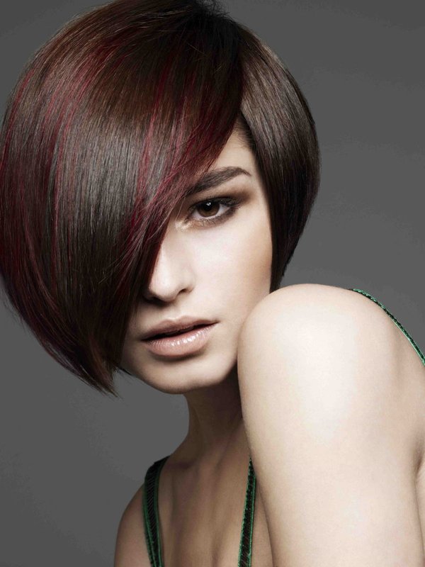 Girl with asymmetric square