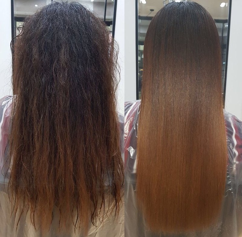 Salon procedure keratin hair restoration Salon procedure keratin hair restoration