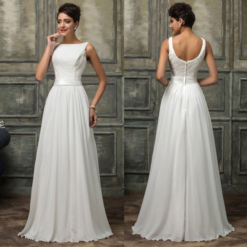 Elegant white floor dress Elegant white floor dress