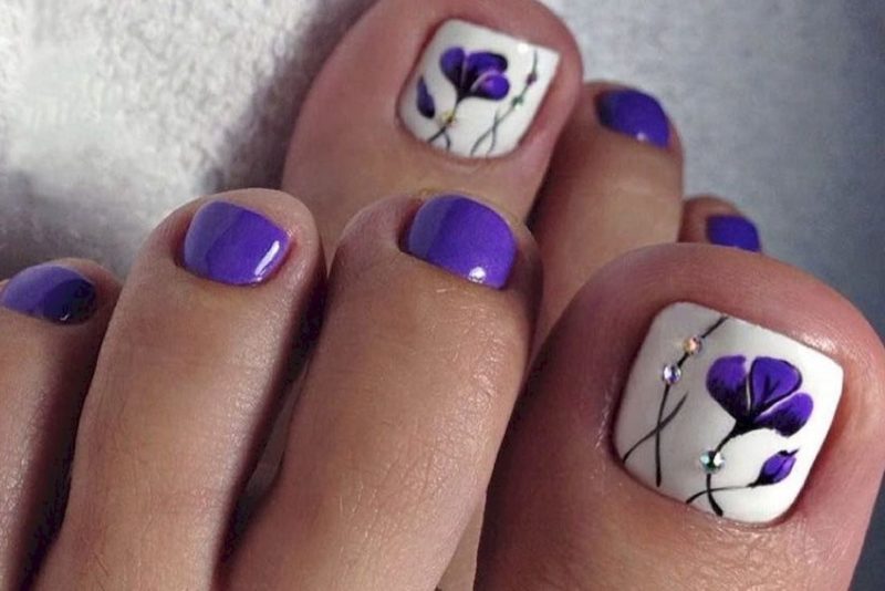 Drawing with purple flower Purple flowers