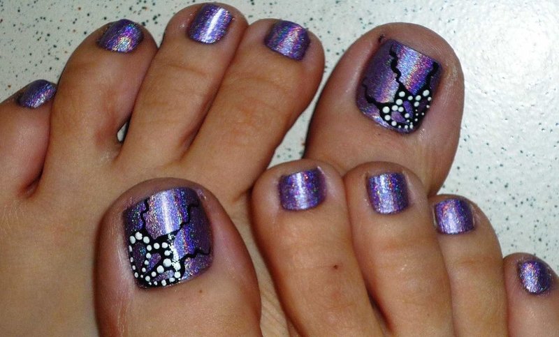 Glitter pedicure Beautiful glitter pedicure Beautiful glitter pedicure