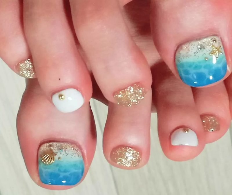 Marine style pedicure Marine pedicure