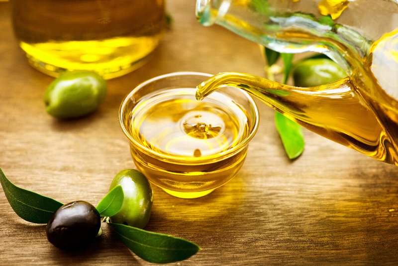 Jojoba oil in a transparent container