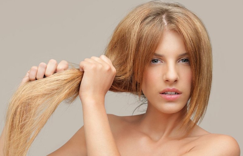 Girl with dry hair