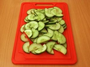 Greek salad with peppermint and oregano