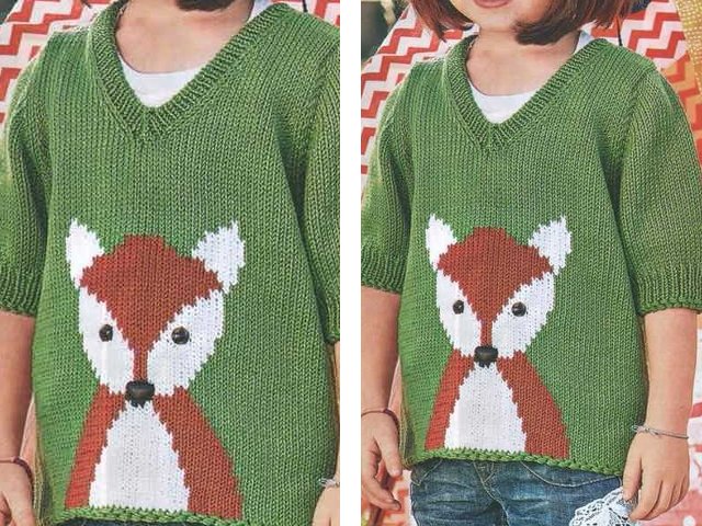 Knitting jacquard patterns: diagrams and description