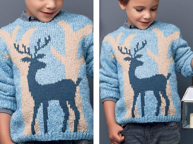 Knitting jacquard patterns: diagrams and description