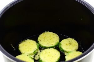 Zucchini in a slow cooker with cheese