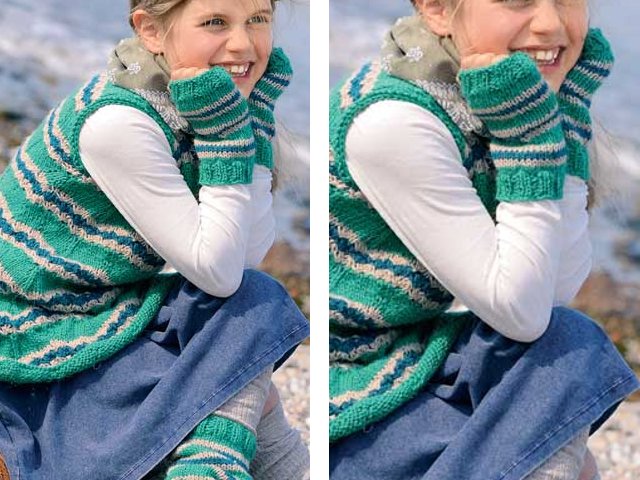 How to knit mitts with knitting needles?