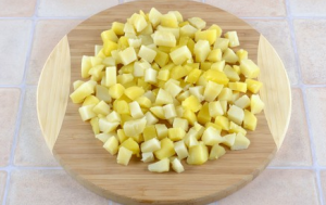 Salad with pickled mushrooms