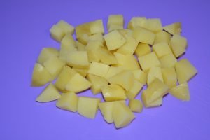 Classic Olivier salad with sausage and pickles