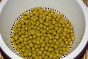 Green Pea Salad and Pickled Cucumbers