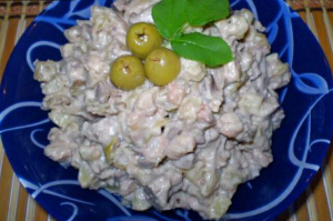 Canned Bean and Liver Salad