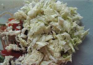 Salad Breeze with mushrooms and Beijing cabbage