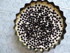 Pie with cottage cheese and currants