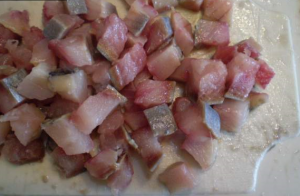 Beetroot Salad with Herring and Green Peas