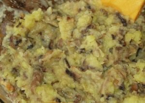 Puff pastry with mushrooms and potatoes