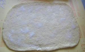 Pie with poppy grandmother's napkin