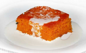 Airy carrot cake