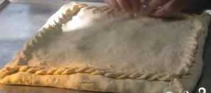 Pie with cabbage and mushrooms