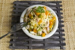 Smoked Chicken Breast Salad with Vegetables