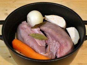 Tongue and Mushroom Salad