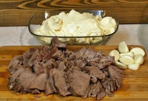 Tongue and Mushroom Salad