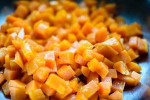 Beetroot salad with beef and mayonnaise