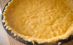 Shortcake with blueberries and cottage cheese