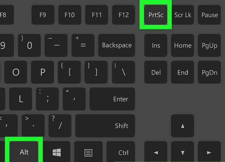 Alt and Print Screen on the computer Alt and Print Screen on the computer