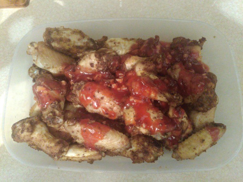 Chicken Wings and Sweet and Sour Sauce