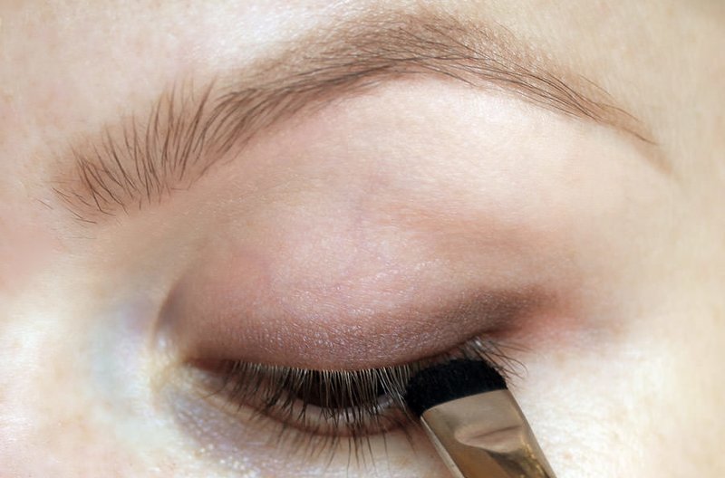 Application of shadows on a moving eyelid Applying shadows