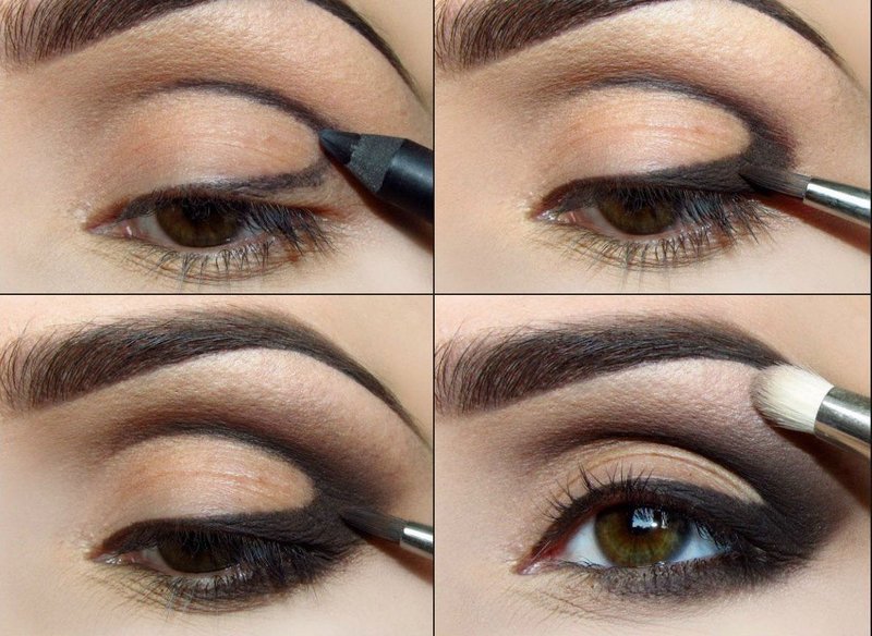 Pencil technique in makeup