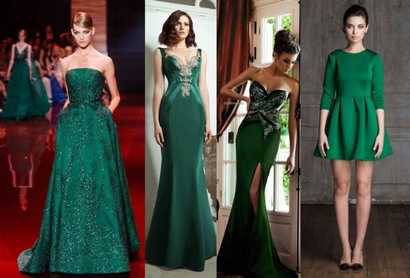 Dark green dresses for the New Year's image Dark green dresses for the New Year's image