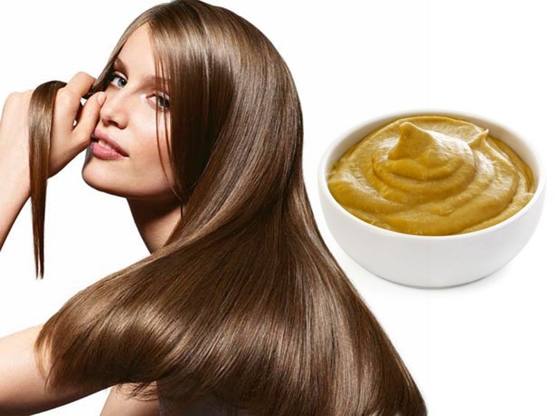 Mustard in hair masks