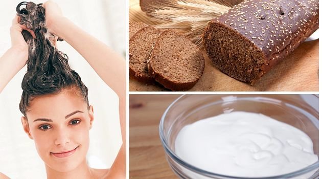 Bread mask for hair nutrition