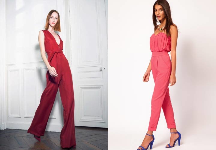 Girls in red overalls Girls in red overalls