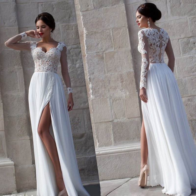 Long dress in white Long dress