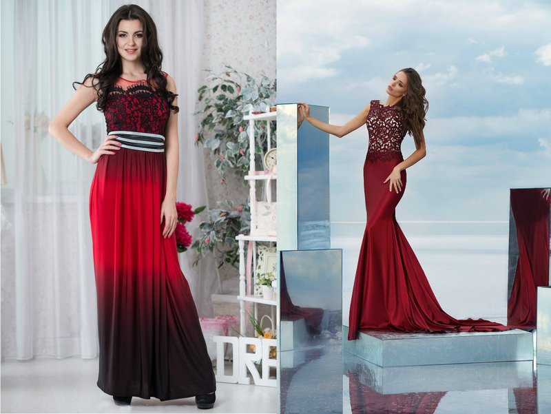 Burgundy Floor-Length Prom Dress Burgundy Floor-Length Prom Dress