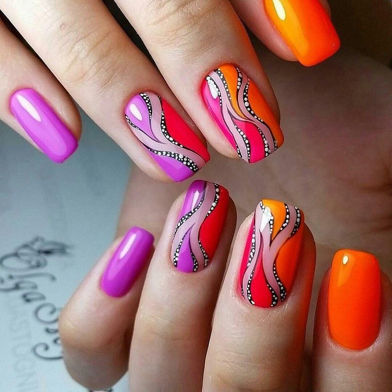 Bright wave manicure Bright wave manicure