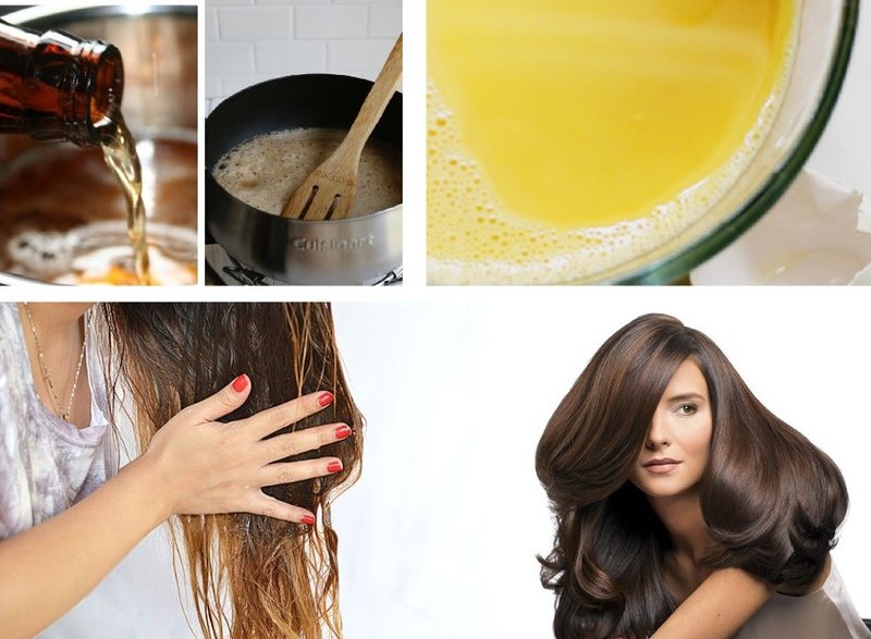 Hair masks and compresses with beer