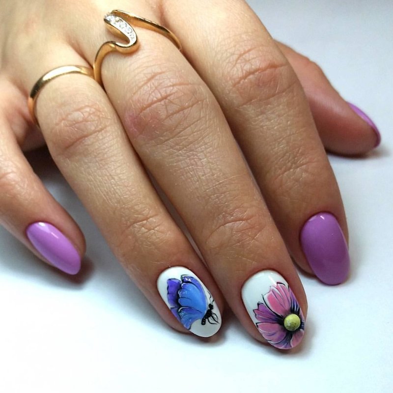 Bright floral manicure Bright floral manicure
