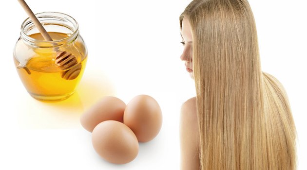 Hair mask with honey and egg