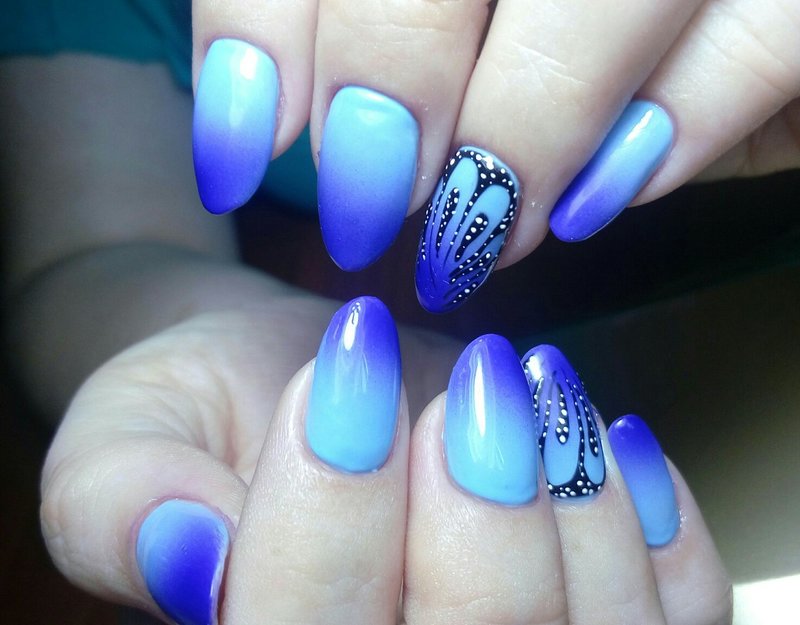 Blue ombre with a pattern Blue ombre with a pattern