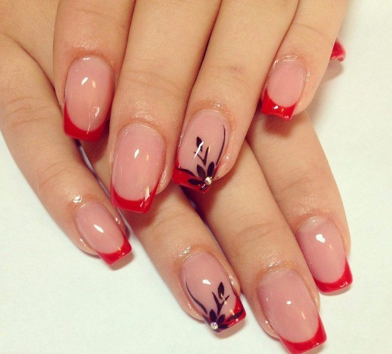 Red jacket with a pattern Red jacket with a pattern