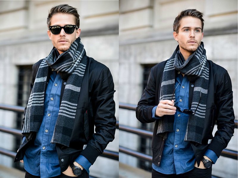 Fashion plaid scarf for men Fashion plaid scarf for men