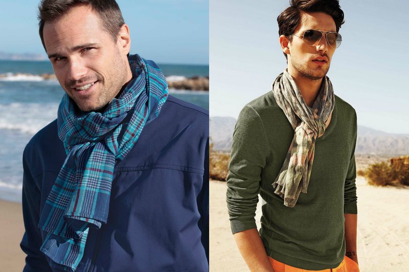 Men's scarf stole in a romantic style Men's scarf stole in a romantic style